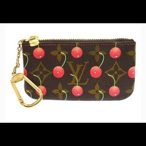 LOUIS VUITTON
Key Pouch Cerises Cherry Monogram Coin Purse Brown
